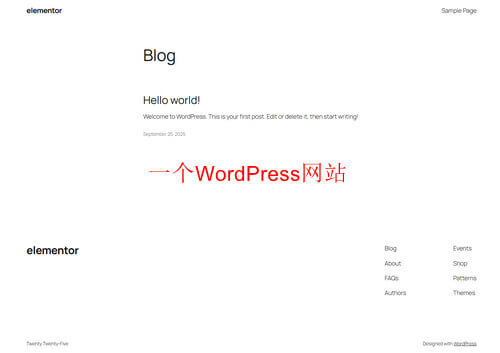 准备一个可用的 WordPress 网站