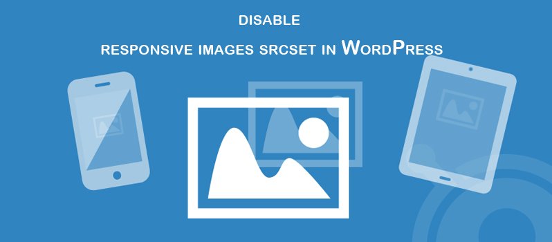 How To Disable Responsive Images Srcset In Wordpress