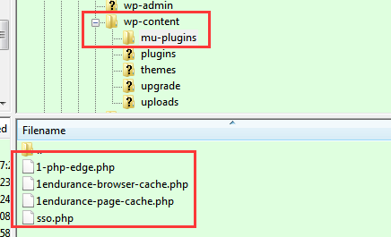 bluehost wp-content / endurance-page-cache禁用