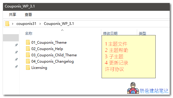 Couponis主题文件夹