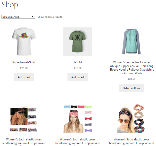 WooCommerce商店效果