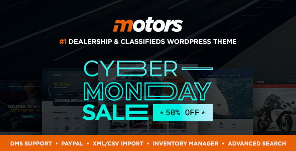 Motors Car Dealer, Leasing and Classifieds WordPress Theme