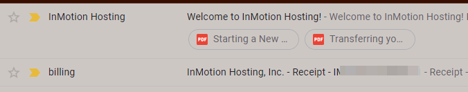 InMotion Hosting邮件记录