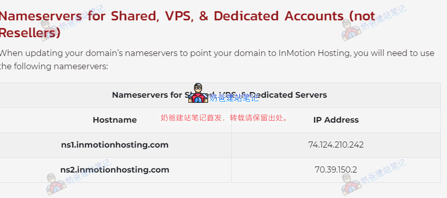 InMotion Hosting修改DNS服务器