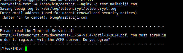 /snap/bin/certbot --nginx -d test.naibabiji.com